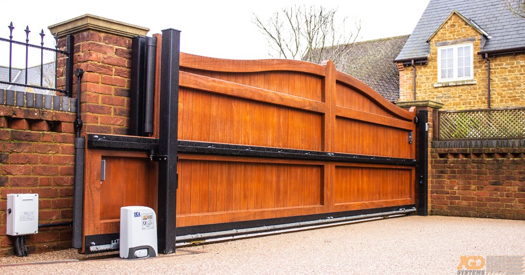 Electric timber gate