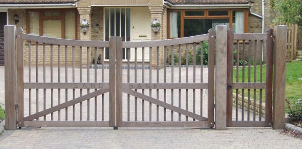 Custom Rustic looking Bar Gate with Curved Top